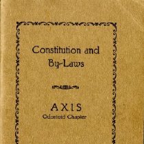 Constitution and By-Laws Axis Odontoid Chapter