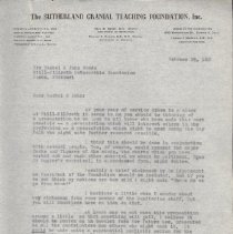 Collection of two correspondence from Magoun to Sutherland Cranial Teaching