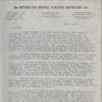 Collection of two correspondence from Magoun to Sutherland Cranial Teaching