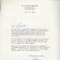 Correspondence from Burnard to Rankin on Akron Cranial Course