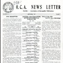 O.C. A. News Letter Vol. 11 No. 1
