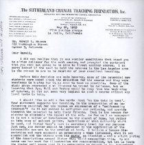 Frymann to Magoun on with question on layman pamphlet by the Cranial Osteop