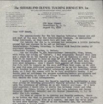 Correspondence from Chester I. Handy to the SCTF Board