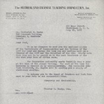 Correspondence from Chester L. Handy to Frederick H. Deeks