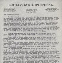 Correspondence from Chester L. Handy to Harold I. Magoun and the SCTF Board
