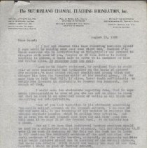 Correspondence from Harold I. Magoun to the SCTF Board and a response from