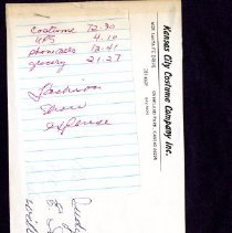 Fashion Show Expense Note