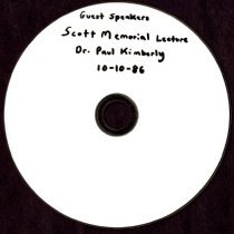 Paul Kimberly Scott Memorial Lecture