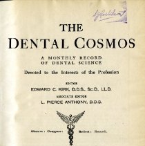 The Dental Cosmos Journal Volume LXIII