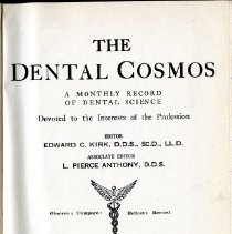 The Dental Cosmos Journal Volume LXVII
