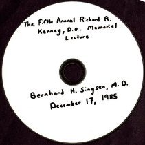 Kenney Memorial Lecture by Bernhard Singsen