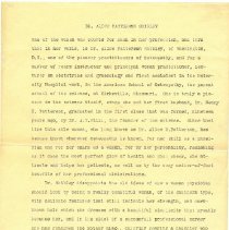 Dr. Alice Patterson Shibley page 1