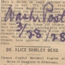 Dr. Alice Shibley Dead