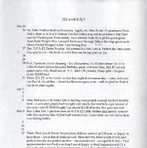 Excerpts from Alice Patterson Shibley Diary