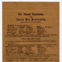 Charter of Theta Psi Fraternity Alpha Chapter