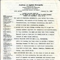 Academy of Applied Osteopathy Newsletter