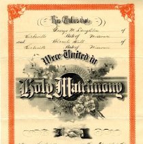 Blanche Still and George Laughlin Marriage Certificate