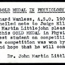 Documents Associated with Gold Medal in Physiology