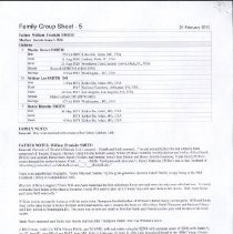 Family Group Sheet for William Franklin Smith