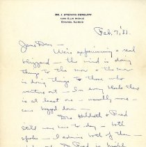 Letter to Jane Denslow from John Denslow