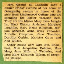 Dinner Party by Mrs. George M. Laughlin