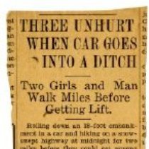 Three Unhurt When Car Goes Into Ditch