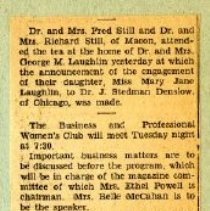 Engagement of Jane Laughlin and Stedman Denslow