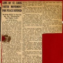 Aims of St. Louis Youth Movement for Peace Defined