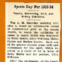 Sports Day for 1933-34