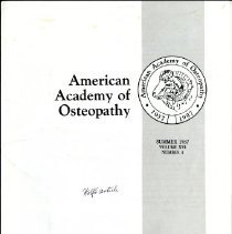 American Academy of Osteopathy Summer 1987