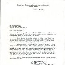 Letter to Ella Shifflett from Morris Thompson