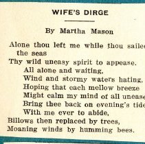 Wife's Dirge