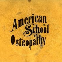American School of Osteopathy Catalog 1900-1901