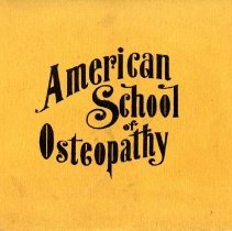American School of Osteopathy Catalog 1900-1901