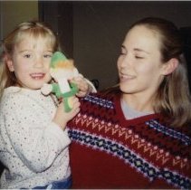 Kelly and Lauren Roberts at Bunko Night