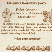 Children's Halloween Party Handbill