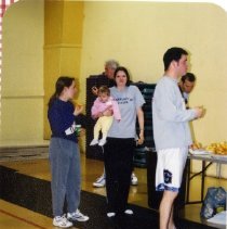 Katie and Grace Johnson with Laurissa Neuenschwander at SAA Fun Run