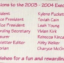 2003-2004 SAA Executive Board