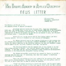 New England Academy of Applied Osteopathy Newsletter