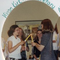 Vivian Kirk Lighting Candle at SAA Installation Dinner