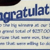 Congratulations to SAA Fundraiser Raffle Winners