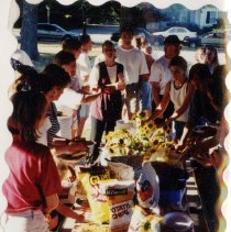SAA Members Dishing Up Food at Welcome Picnic