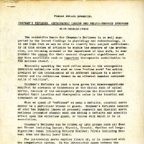 Chapman's Reflexes, Osteopathic Lesion and Pelvic-Thyroid Syndrome