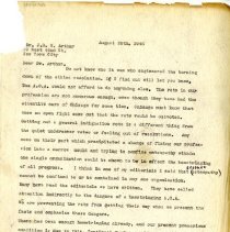 Correspondence between Charles Kauffman and J. B M. Arthur