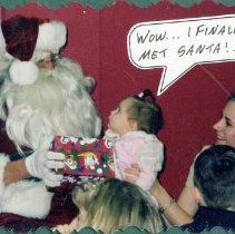 Jenny and Laurie Layer with Santa