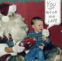 Jacon and Jenilyn Meredith with Santa