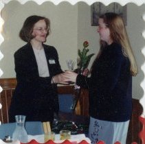 Lori Haxton and Lora Human at Installation Brunch