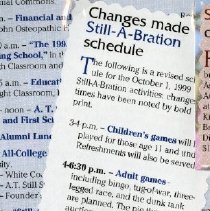 Schedule Changes