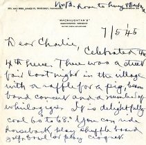 Letter to Charles Kauffman from George Goode