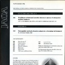 The Journal of the American Osteopathic Association, Vol, 94, No. 11